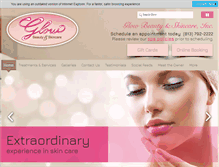 Tablet Screenshot of glowbeautyandskincare.com